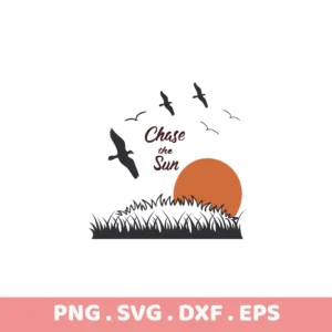 Chase the Sun SVG Bundle: Cricut, Silhouette, Laser Cutter & Screen Print Stencils.