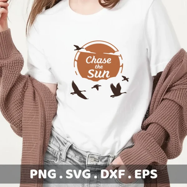 Chase the Sun SVG Bundle: Cricut, Silhouette, Laser Cutter & Screen Print Stencils