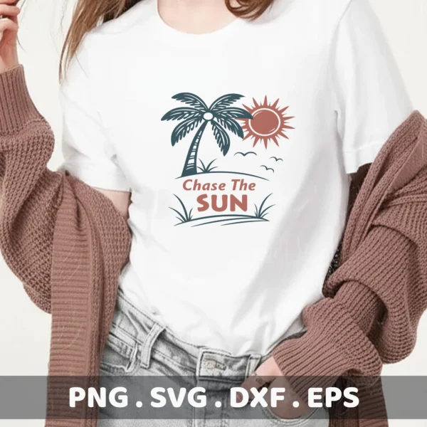Chase the Sun SVG Bundle: Cricut, Silhouette, Laser & Screen Print Stencils