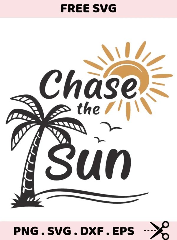 Summer SVG design; Cricut, Silhouette, laser cutter, and screen print stencil files.