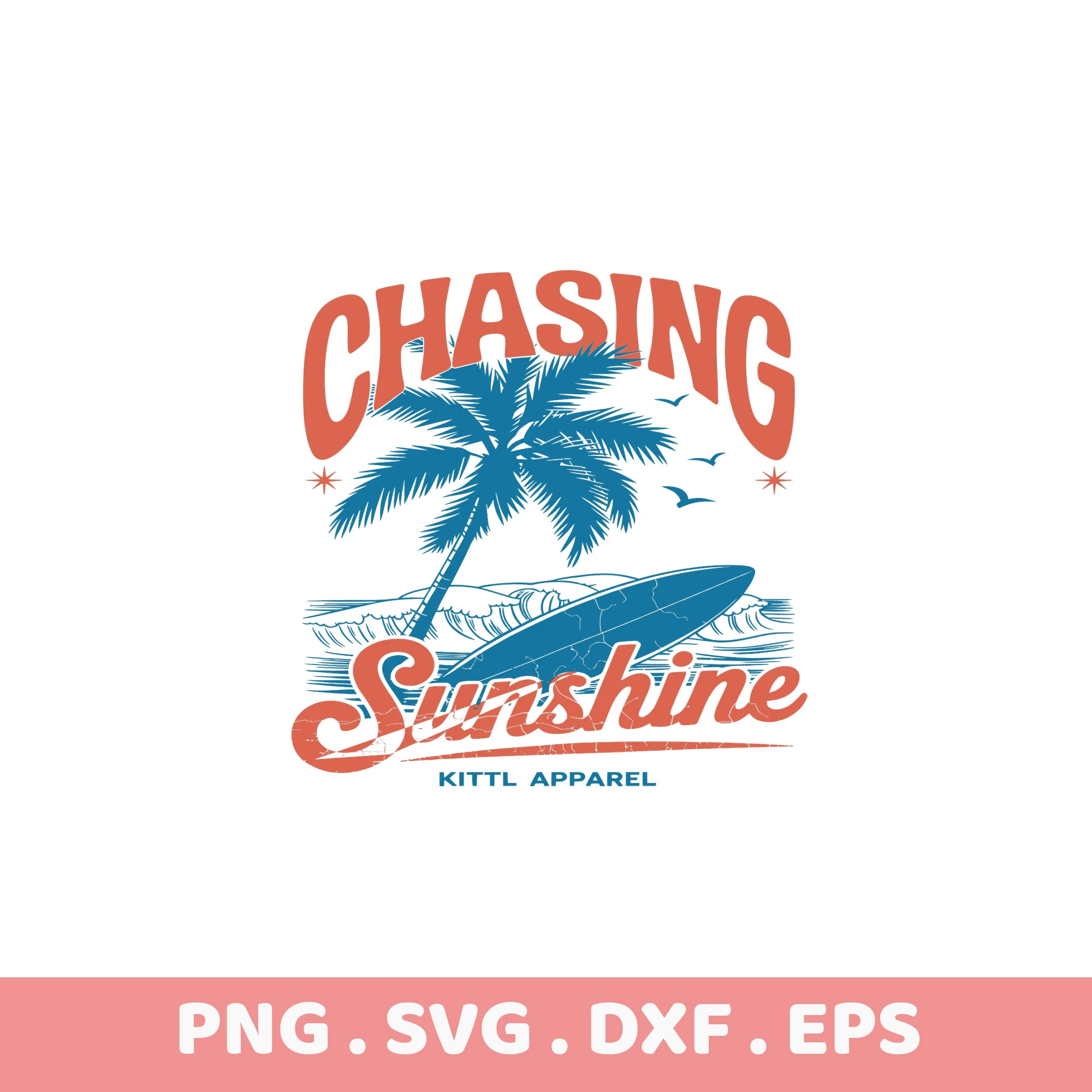 Surfboard SVG design; Cricut, Silhouette, laser cutter, & screen print stencils.