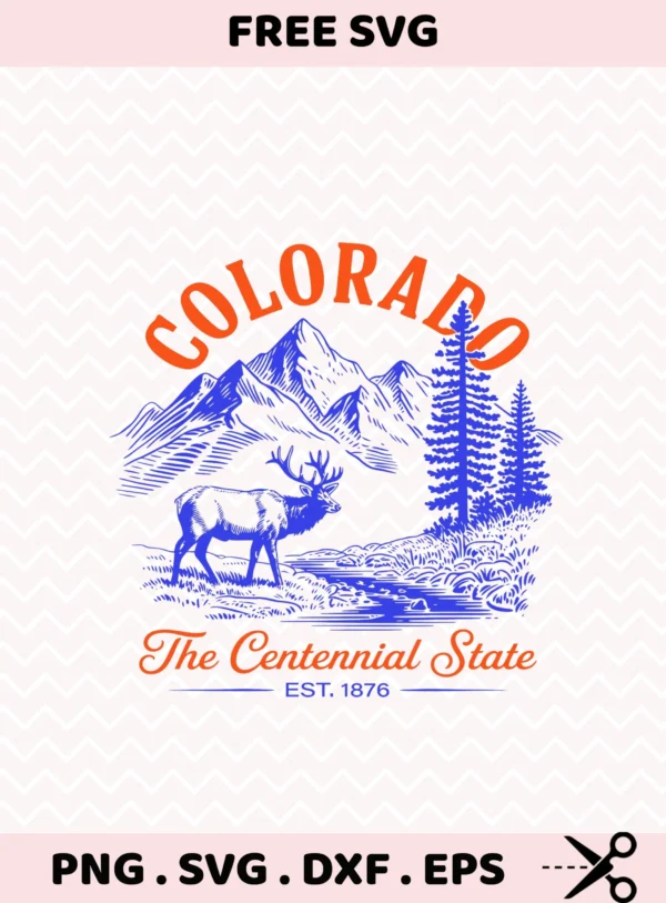 Colorado deer Cricut file for vinyl cutting, laser engraving, and serigraphy stencils.