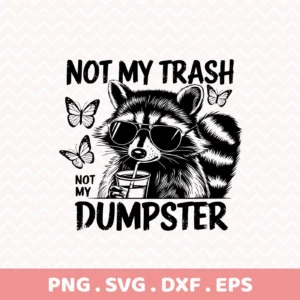 Cool raccoon SVG design for Cricut and Silhouette cutting.