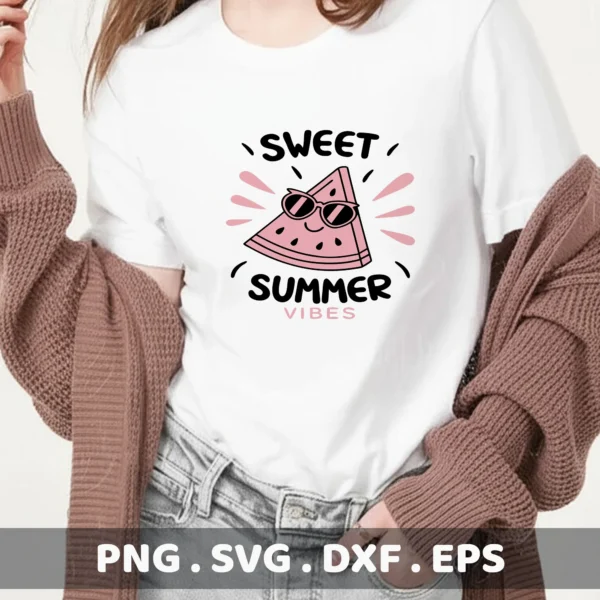 Cool Watermelon SVG Cut Files for Cricut & Silhouette. Perfect summer screen print stencil design.