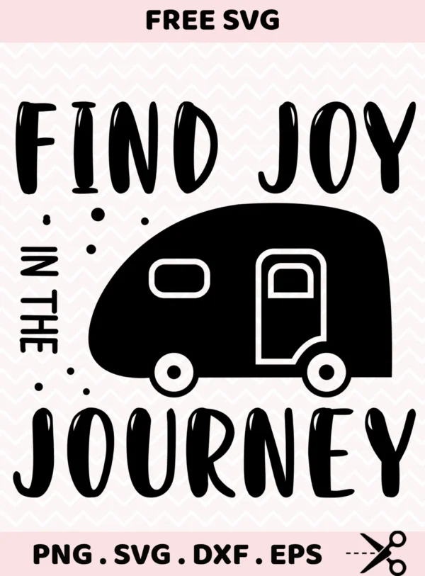 Find Joy" camper Cricut Joy design for a vinyl decal.