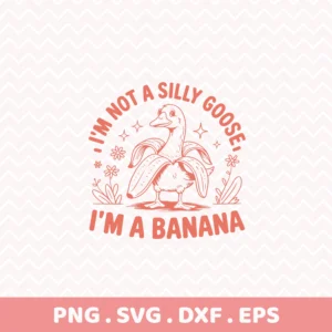Funny Banana Goose Cricut File for a t-shirt screen print design.