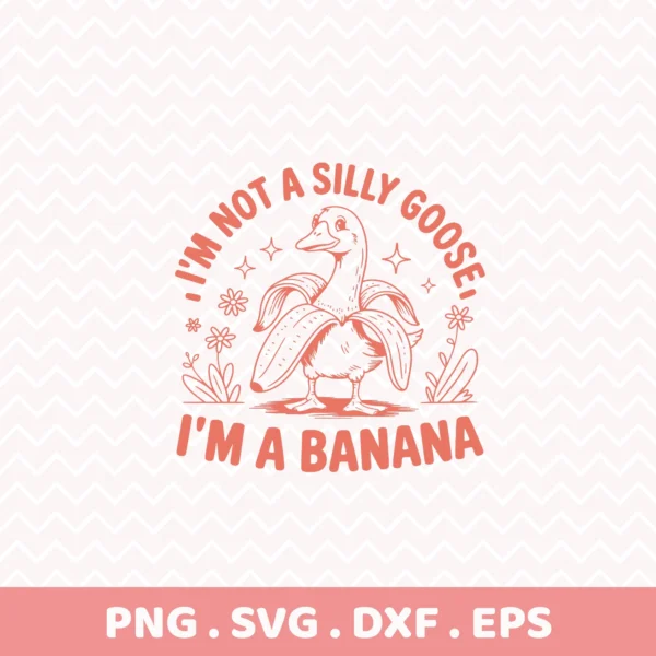 Funny Banana Goose Cricut File for a t-shirt screen print design.