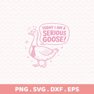 Serious Goose" quote as a Banana Goose Cricut file for a vinyl decal.