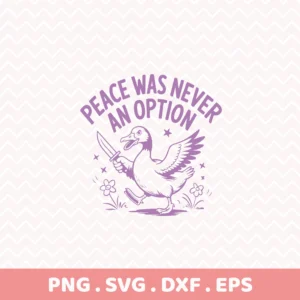 Funny goose with knife SVG for Cricut vinyl decal or t-shirt screen print.