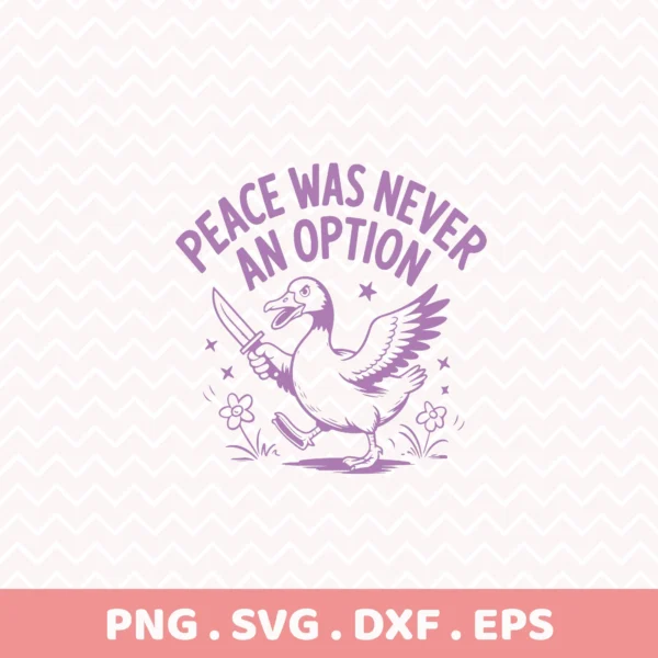 Funny goose with knife SVG for Cricut vinyl decal or t-shirt screen print.