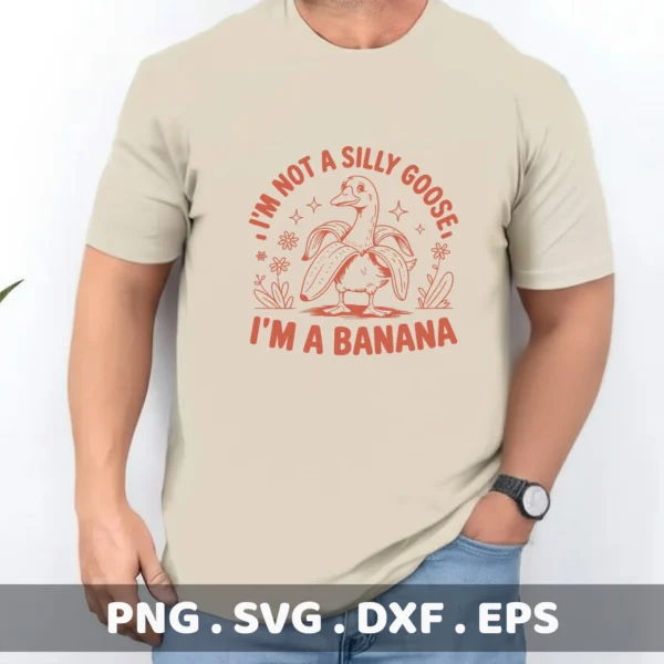 Banana Goose Cricut file for a funny t-shirt screen print design.