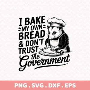 Funny kinkajou baker SVG design for Cricut & Silhouette cutting.