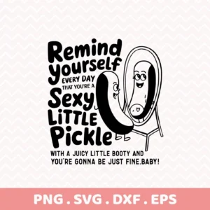 Funny pickle SVG cut file for crafting.