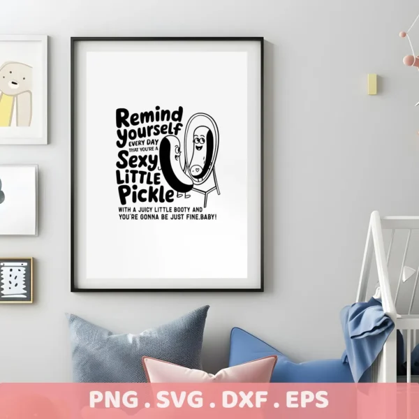 Funny pickle SVG cut file for crafting.