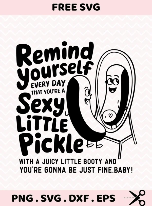 Funny pickle SVG cut file for crafting.