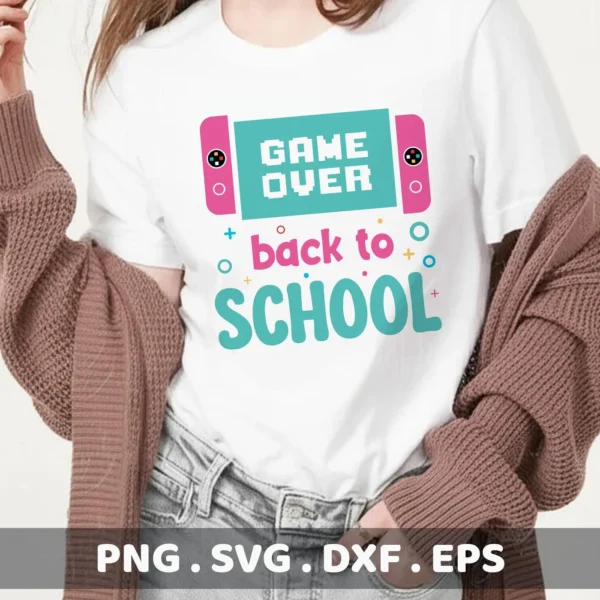 Gamer Back To School SVG | Video Game Lover Design | Cricut Silhouette Cut File - Image 2
