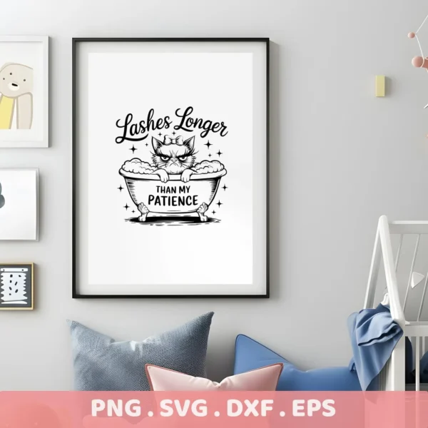 Grumpy Cat bath SVG cutting file for crafts.