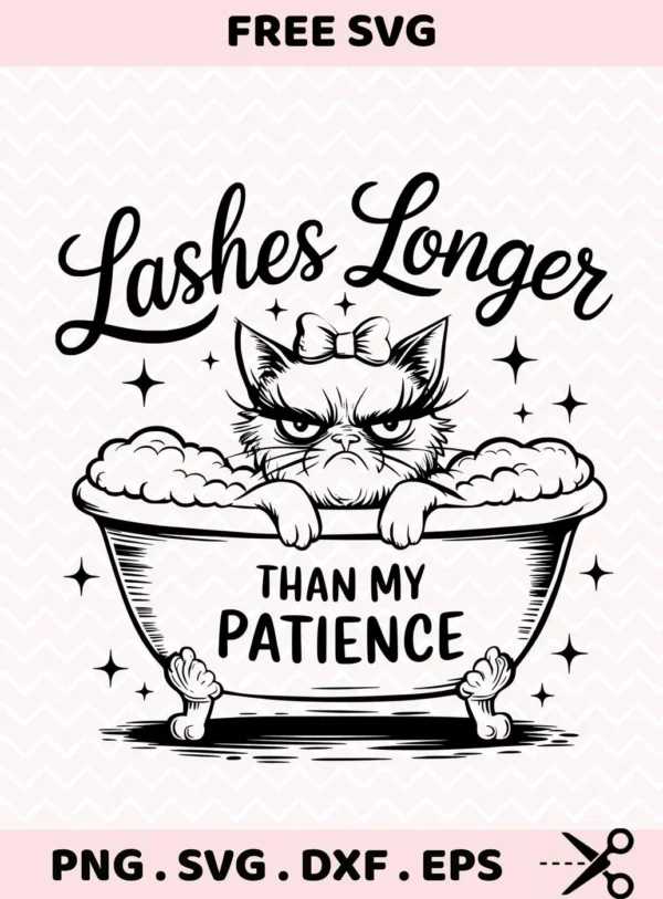 Grumpy Cat bath SVG cutting file for crafts.