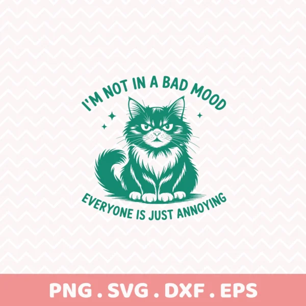 Grumpy cat SVG Cricut file for t-shirt screen printing.