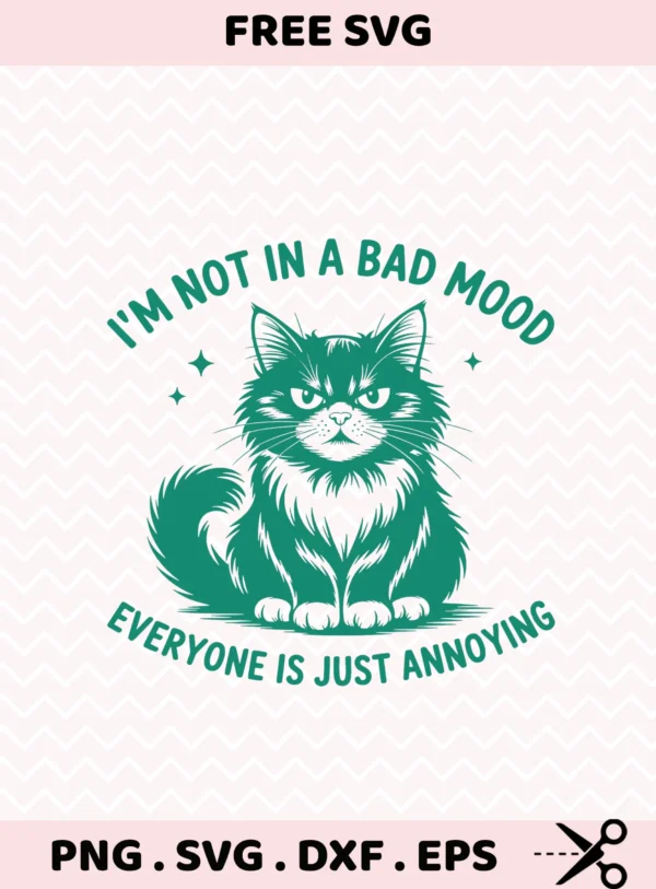 Grumpy cat SVG Cricut file for t-shirt screen printing.