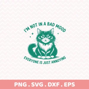 Grumpy Cat Cricut file for vinyl decal, featuring a sarcastic quote for crafters using cutting machines.