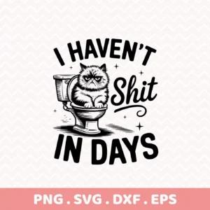 Grumpy Cat toilet humor SVG for cutting and screen printing.