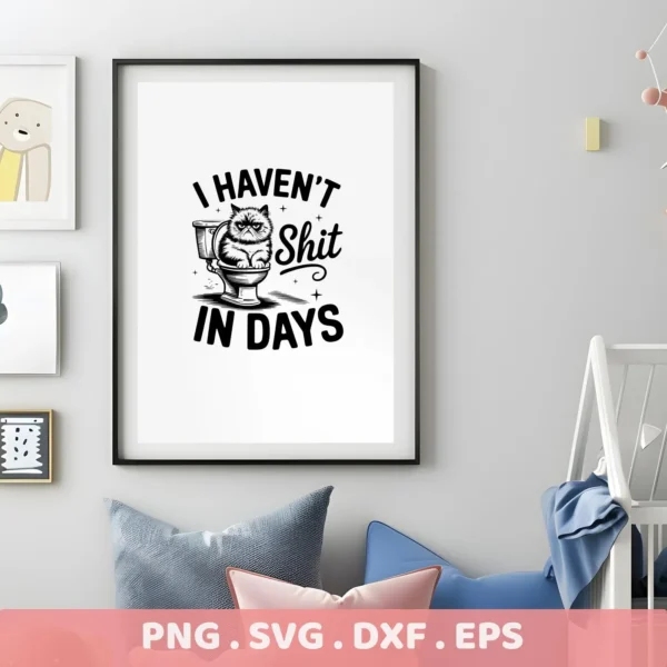 Grumpy Cat toilet humor SVG for cutting machines.