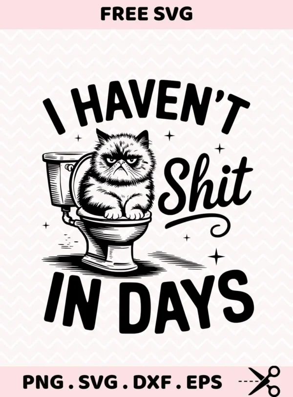 Grumpy Cat toilet humor SVG for cutting.