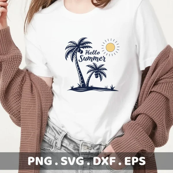 Summer Palm Tree SVG Bundle. Cricut, Silhouette, Laser & Screen Print Stencils.