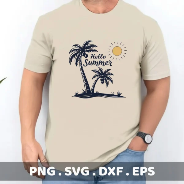 Summer Palm Tree SVG Bundle for Cricut, Silhouette, and Laser Cutting. Screen print stencils included.