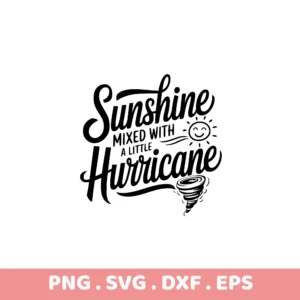 Sunshine Hurricane SVG, DXF, EPS files for Cricut, Silhouette, and laser cutting. Perfect for screen printing stencils.