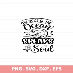 Ocean quote SVG, DXF, for Cricut, Silhouette cutting.