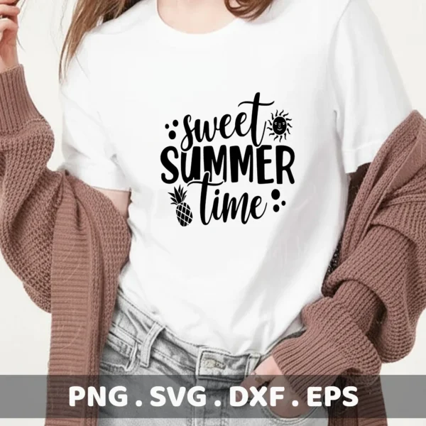 Sweet Summer Time SVG, DXF, & Stencil Files for Cricut, Silhouette, & Laser Cutters.