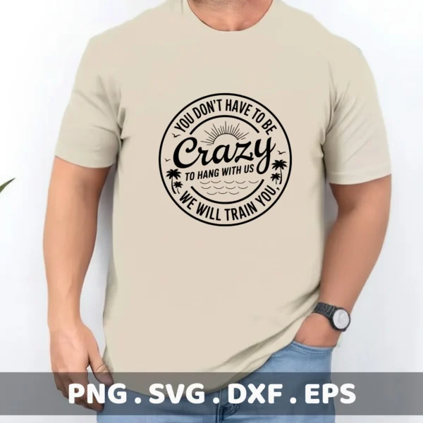 Cricut, Silhouette, & Laser Cutter SVG, DXF Files. Beach-themed design. Black on beige.