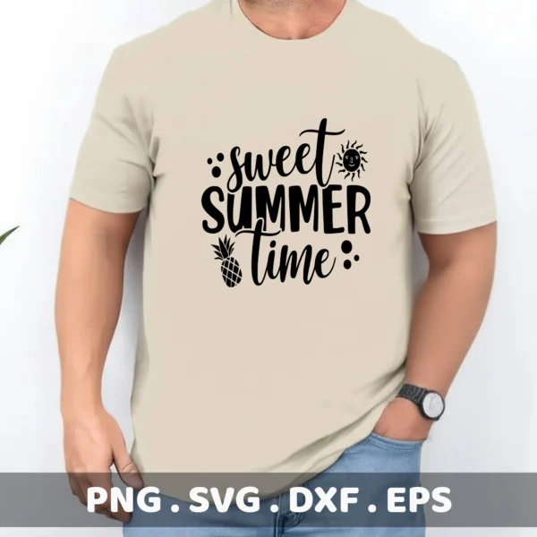 Sweet Summer Time SVG, DXF, & Stencil Files for Cricut, Silhouette, & Laser Cutters