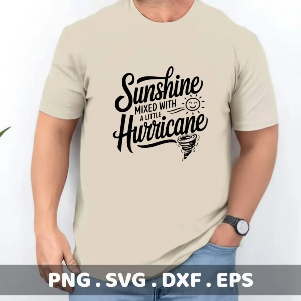 Sunshine Hurricane SVG, DXF, EPS files for Cricut, Silhouette, and laser cutting.