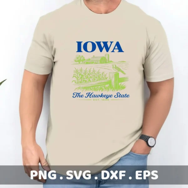 Iowa farm Cricut craft design for screen printing on a t-shirt.