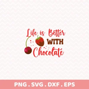 Chocolate Fruit Cricut Design for a dessert lover's vinyl decal.