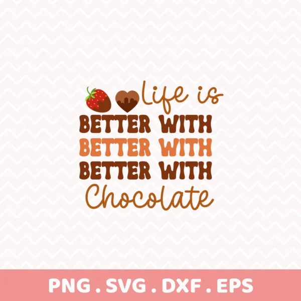 Chocolate strawberry Cricut design for a dessert lover's vinyl decal.