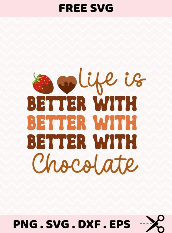 Chocolate Strawberry Cricut Design for a dessert lover's vinyl decal.