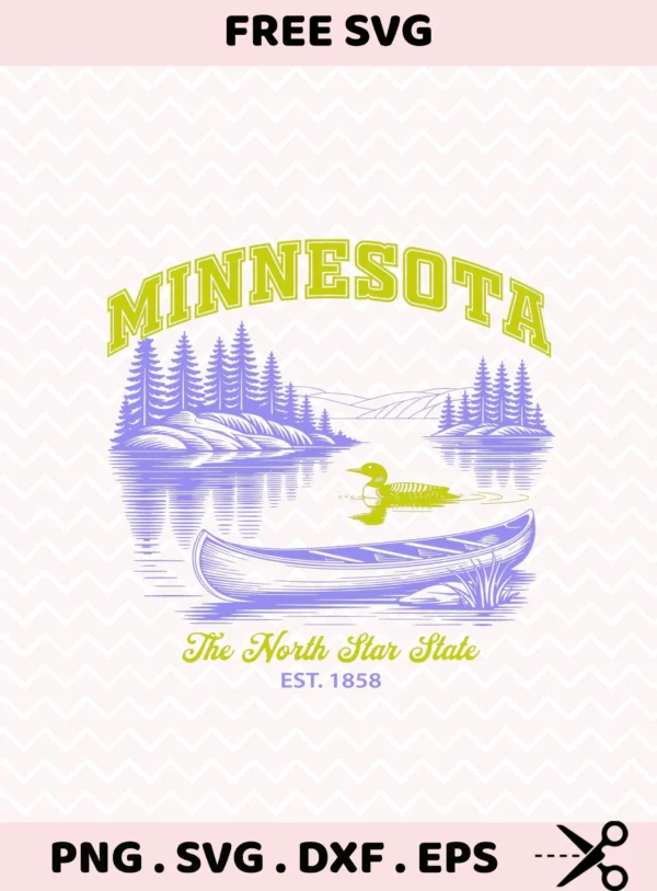 Minnesota Loon Cricut design for lake cabin decor wood sign serigraphy stencil.