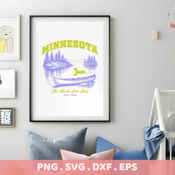 Minnesota Loon Cricut Design for vinyl decal, laser cut wood sign, or serigraphy stencil.
