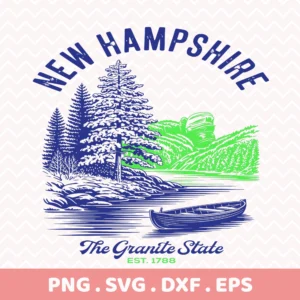 Lake Winnipesaukee New Hampshire Cricut craft file for vinyl decal or serigraphy stencil.
