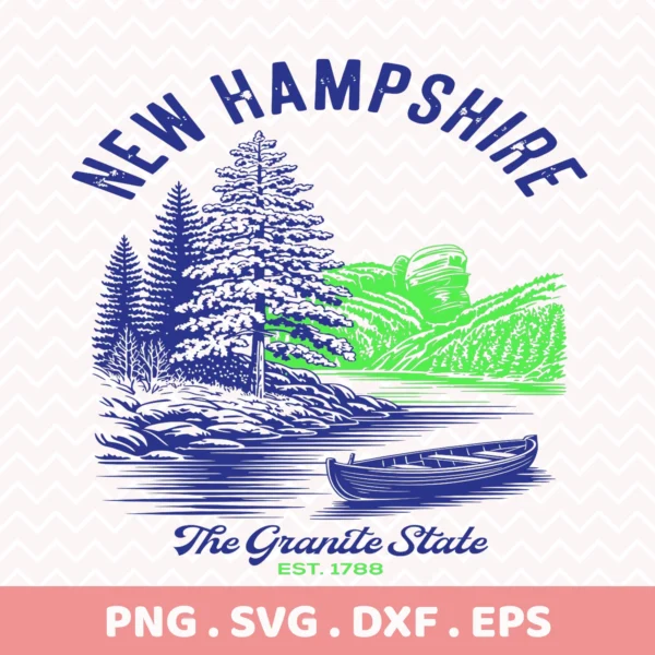 Lake Winnipesaukee New Hampshire Cricut craft file for vinyl decal or serigraphy stencil.