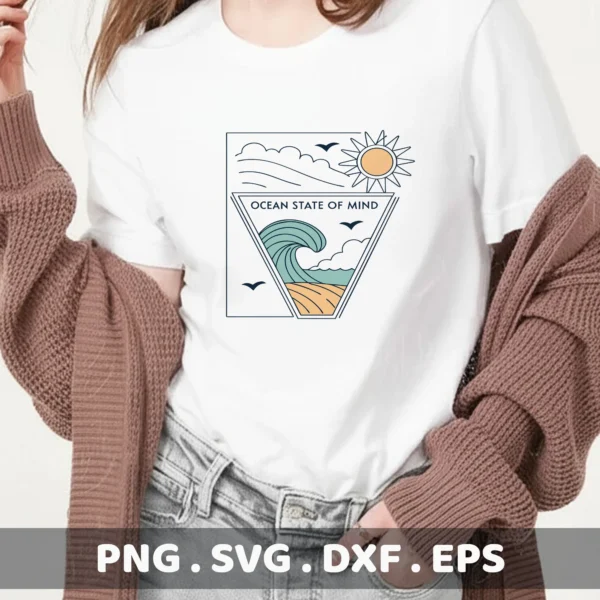 Ocean Wave SVG Bundle: Cricut & Silhouette cutting files. Perfect beach DIY stencils.