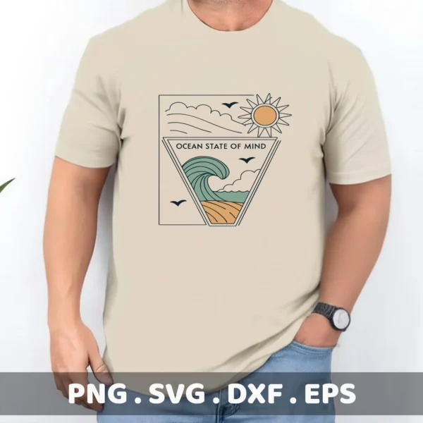 Ocean Wave SVG Bundle: Cricut, Silhouette, Stencil Files (SVG, DXF)