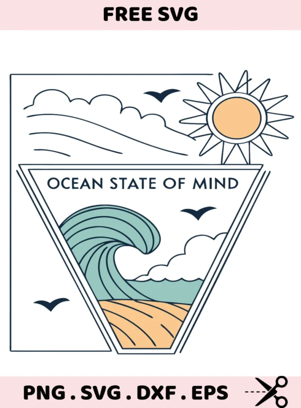 Ocean Wave SVG Bundle: Cricut, Silhouette, Stencil Files