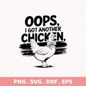 Funny chicken SVG design for laser cutting.