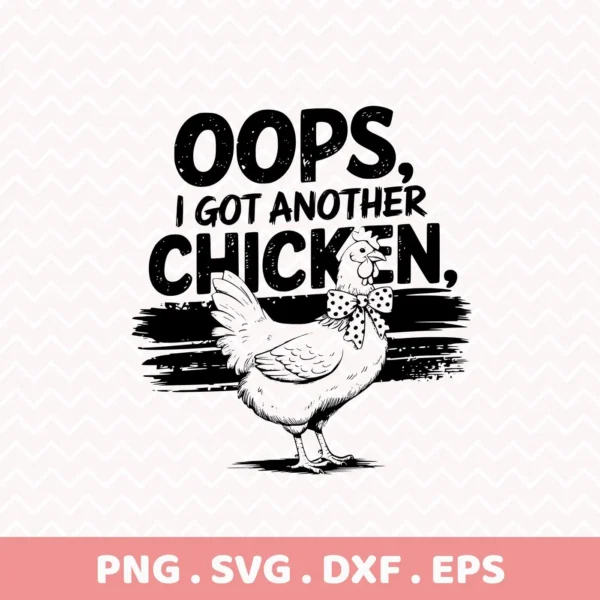Funny chicken SVG design for laser cutting.