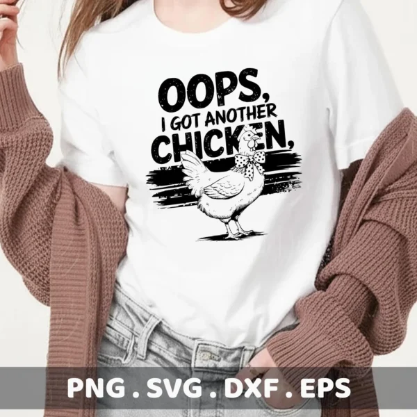 Chicken SVG laser cut design; funny farm quote.